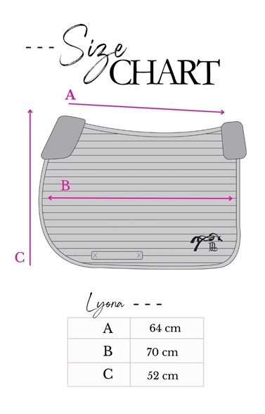 Mesures du tapis de selle Lyona des Collections Pénélope